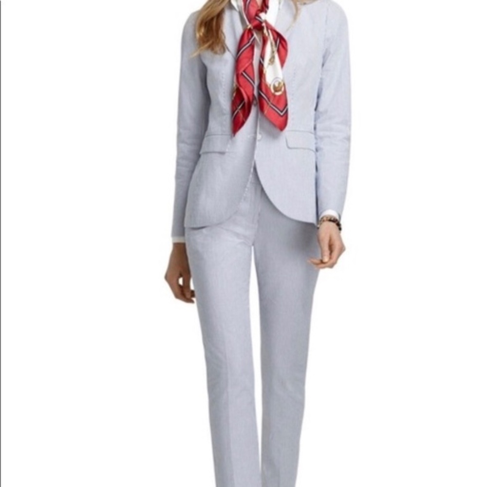 Brooks Brothers Stellita Fit Seersucker Pant Suit NWT